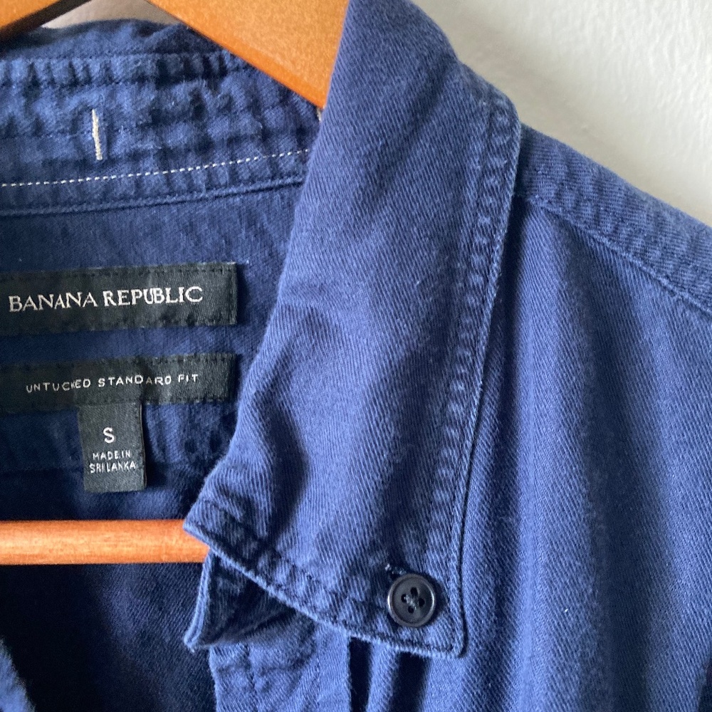 Navy Banana Republic button up